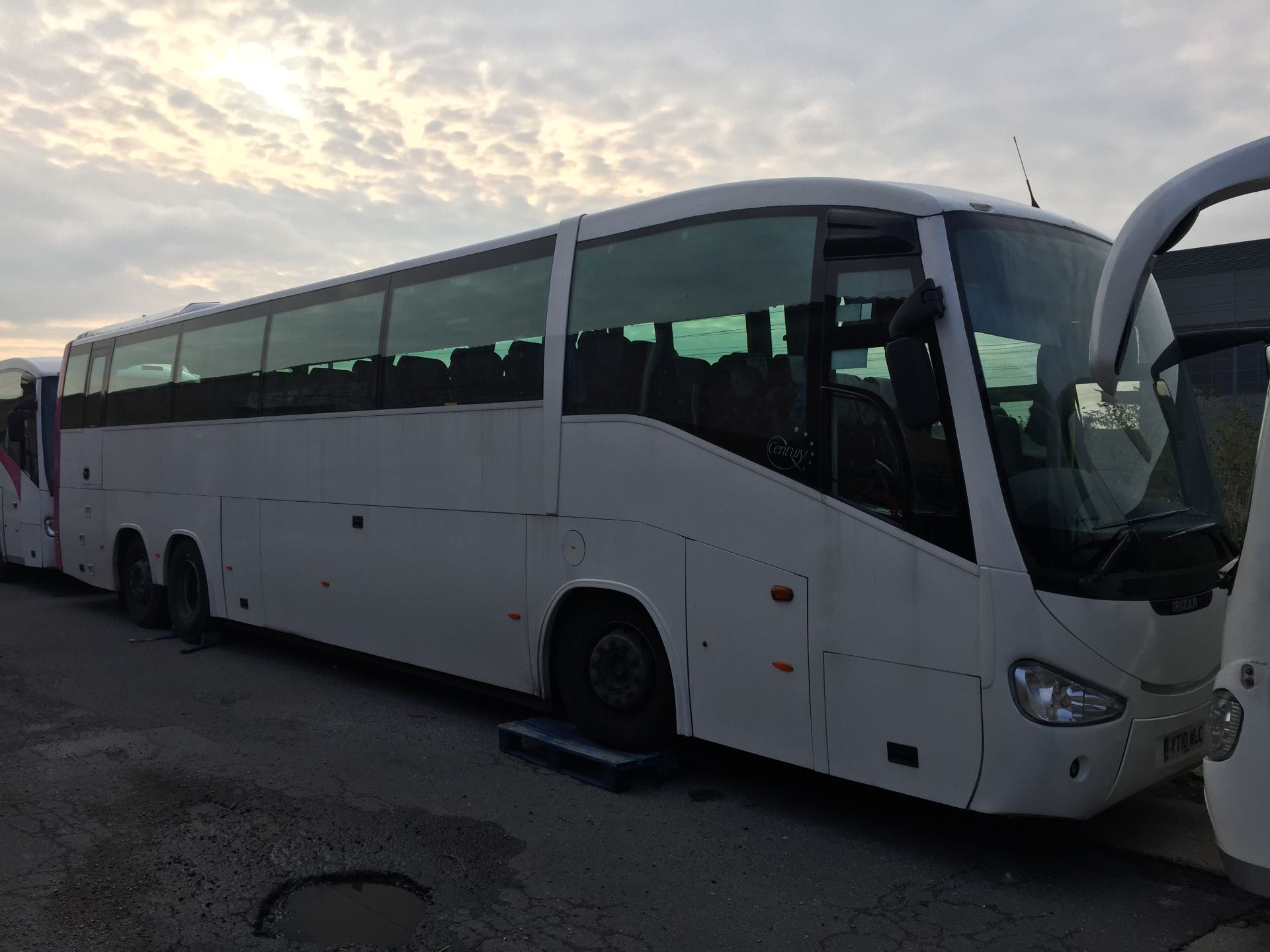 Scania Irizar Century Model K360 EB6 automatic tri axle 63 seat coach Registration Number YT10 WLC