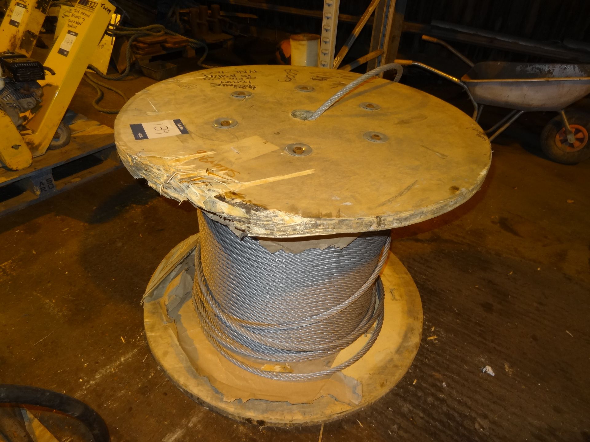 Part coil 18mm wire rope on drum (Lift out charge £10 plus VAT) - Image 2 of 2