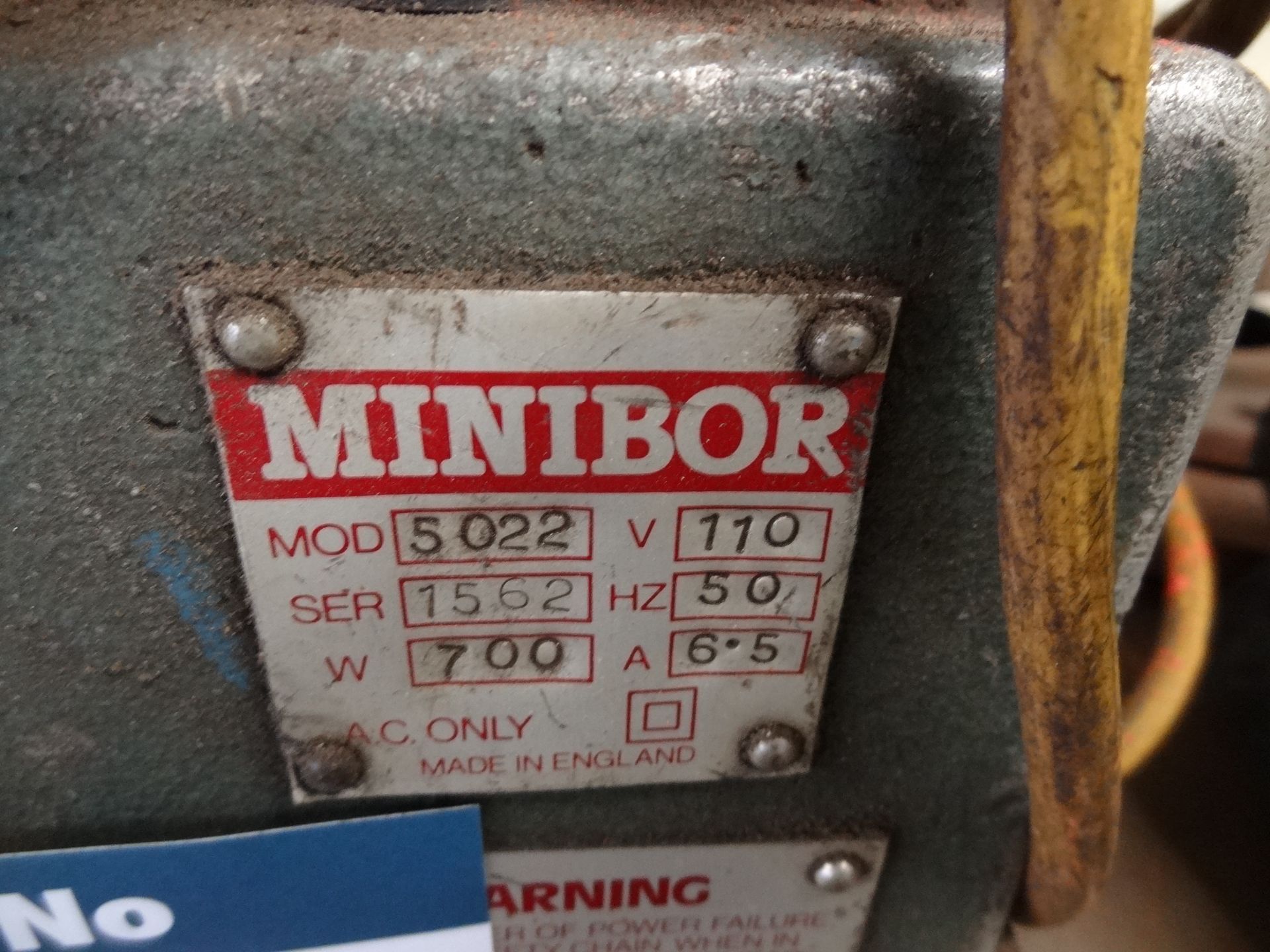 Minibor 5002 magnetic drill, serial no. 1562 (Lift out charge £5 plus VAT) - Image 2 of 3