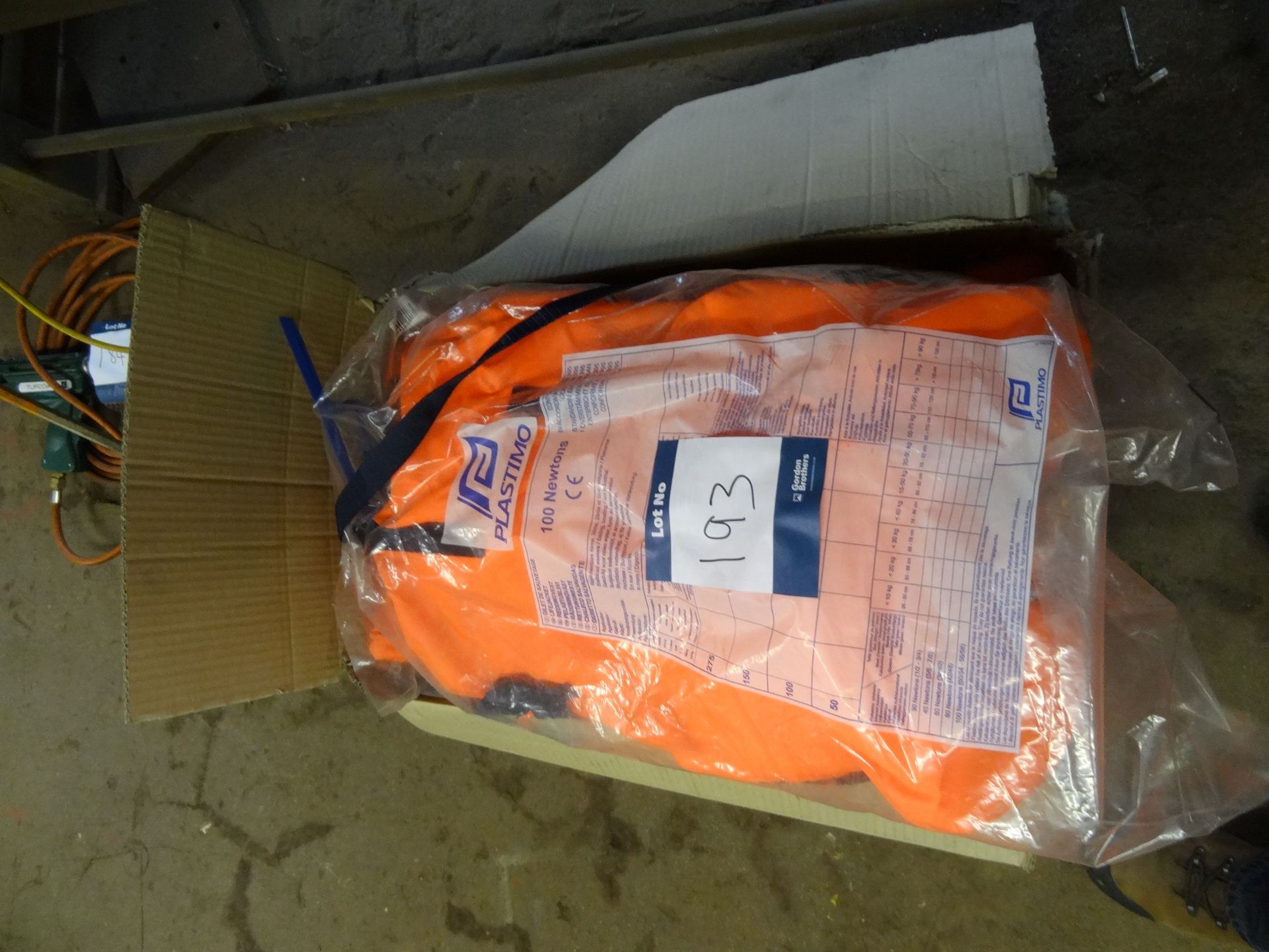 3 Plastimo 100 Newton vest style life vests (unused) (Lift out charge œ10 plus VAT)