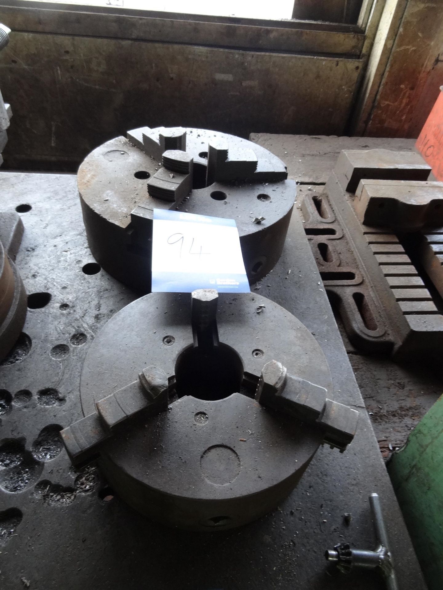 12"" three jaw chuck and 8"" three jaw chuck