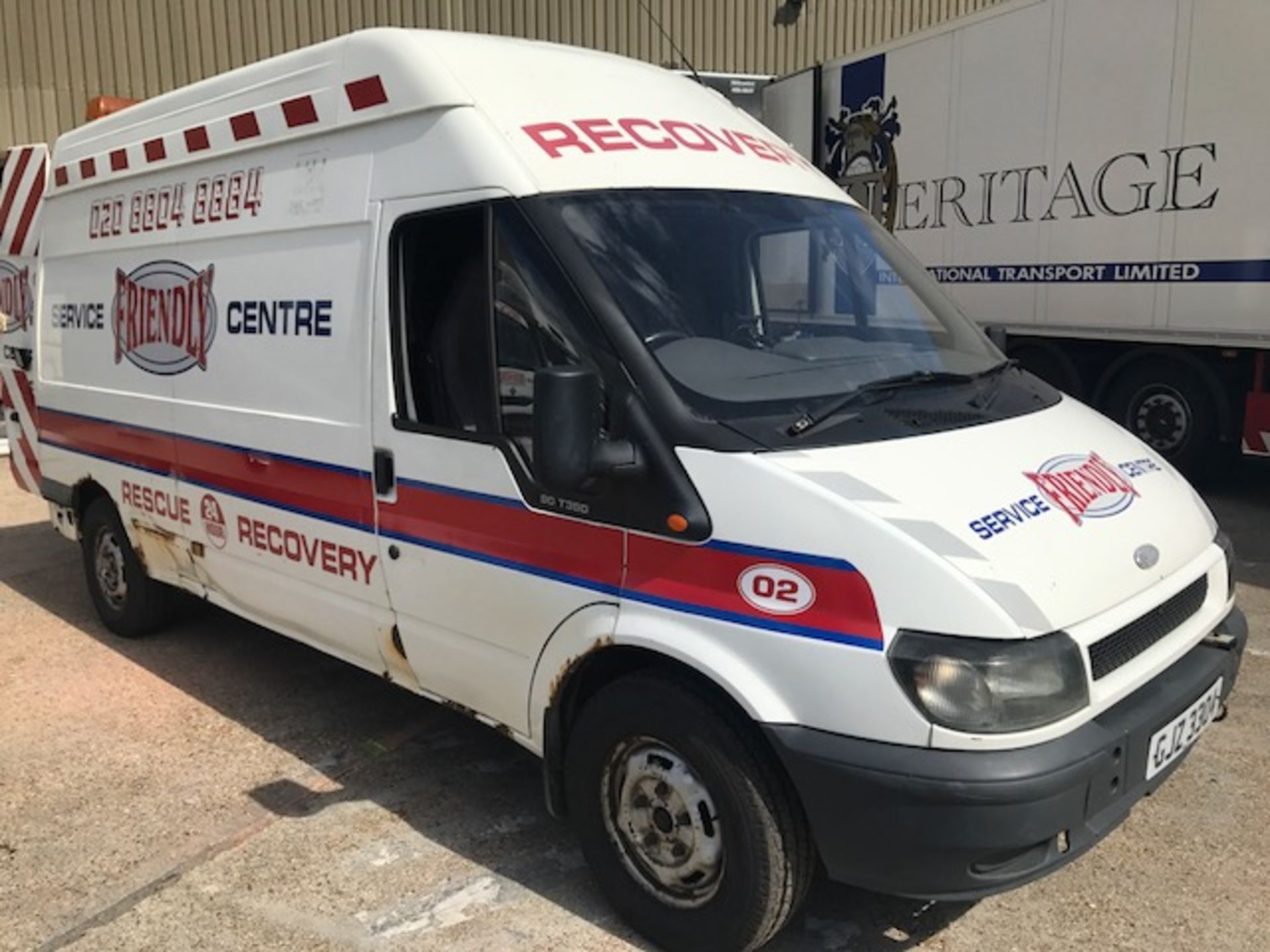 2004 Ford Transit T350 breakdown recovery vehicle complete with rear mounted towing dolly,