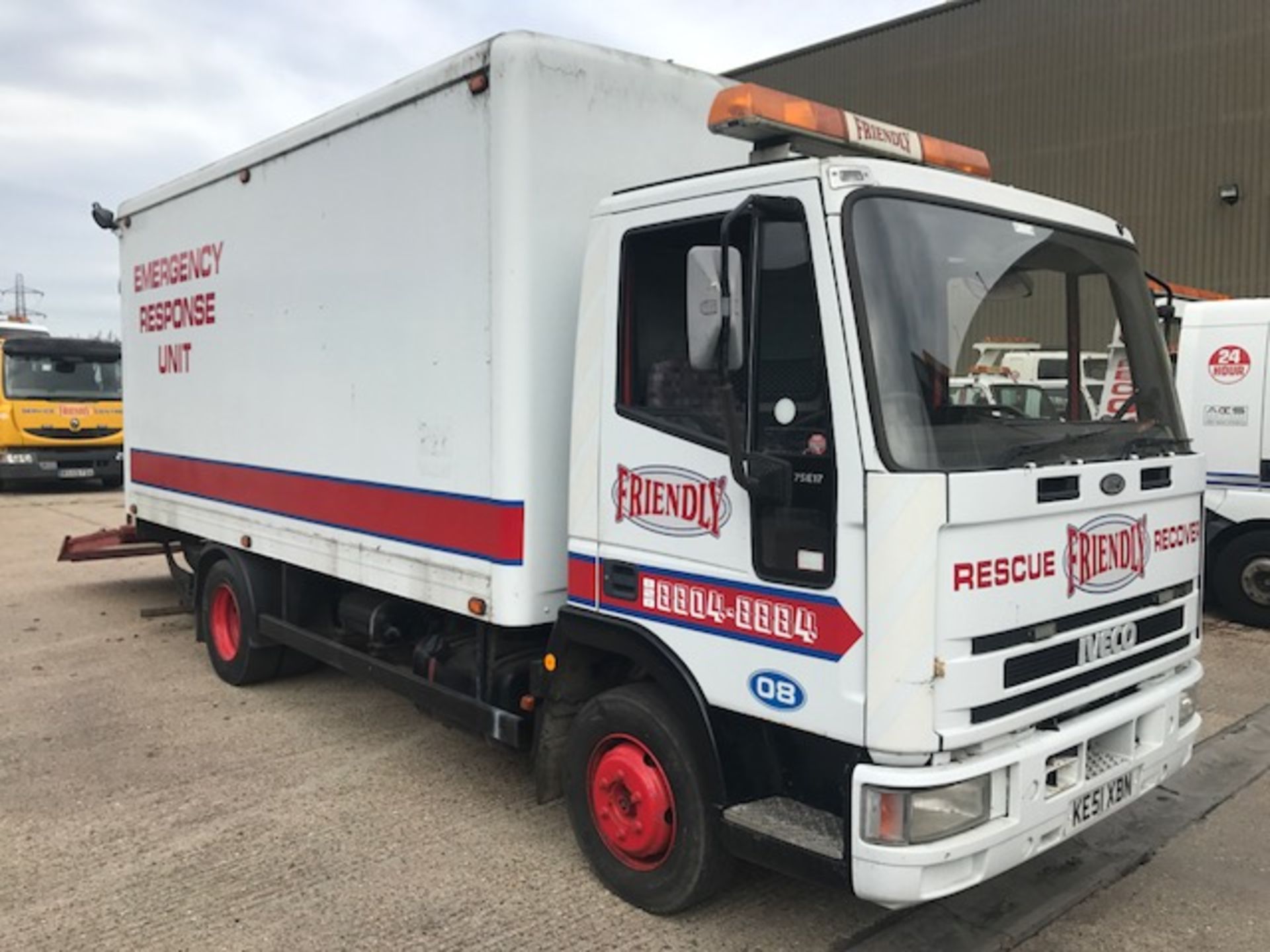 2002 Iveco Tertor 75E17 7.4T Emergency Response rollover unit complete with tail lift and