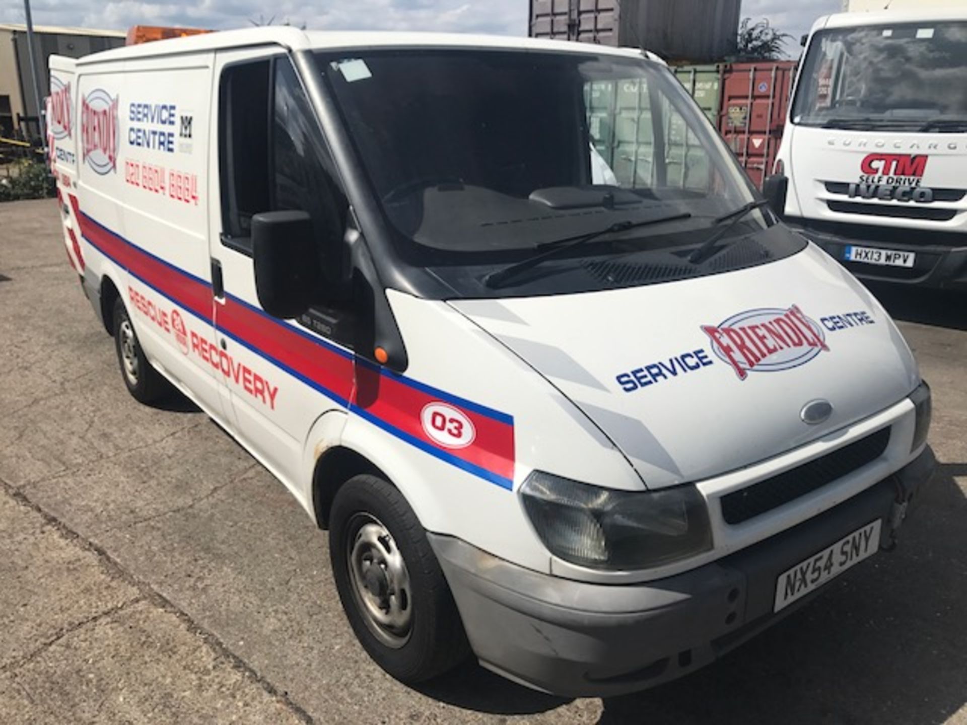 2004 Ford Transit T280 panel van complete with Interntrade Engineering Limited towing dolly,