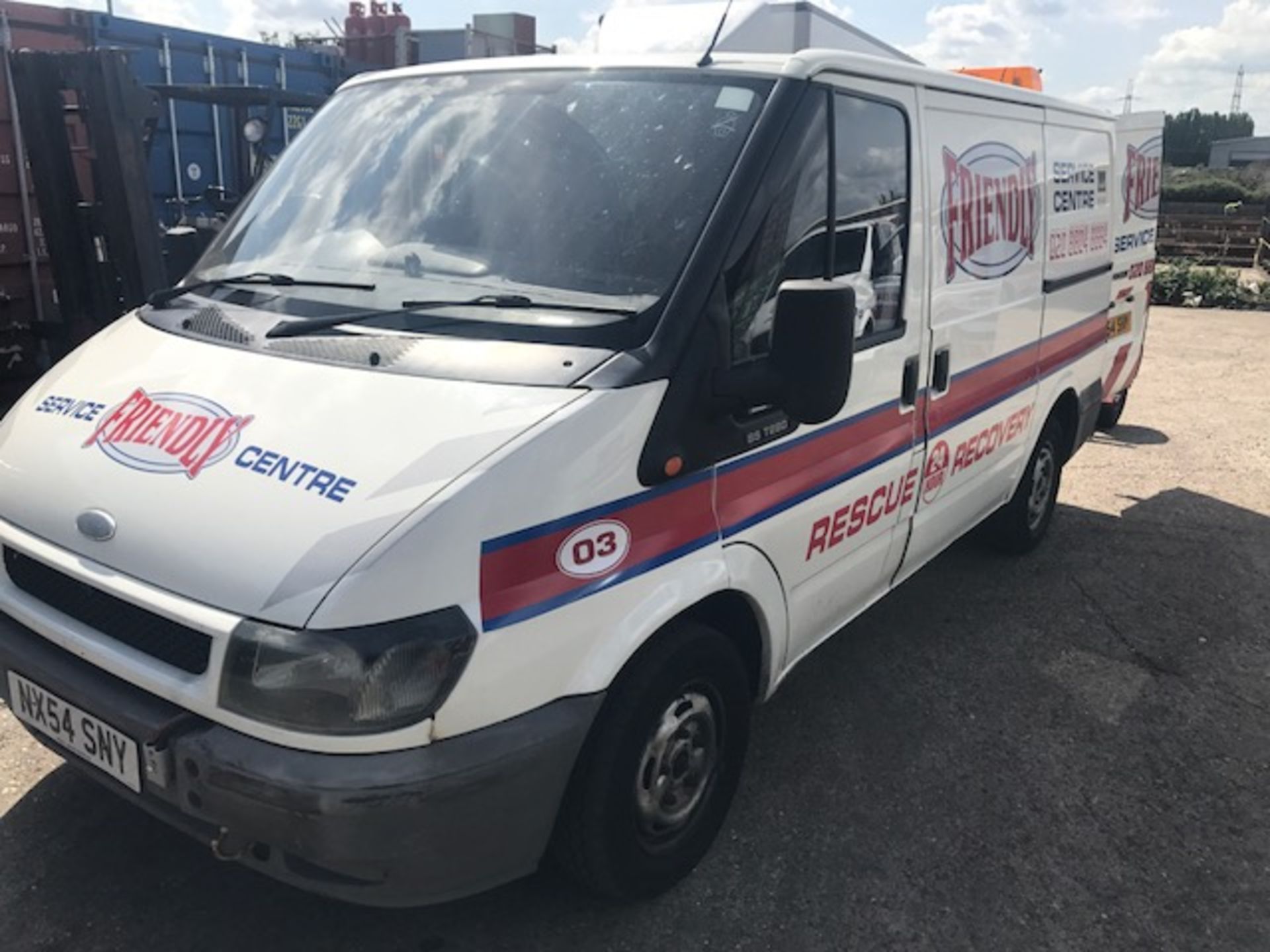2004 Ford Transit T280 panel van complete with Interntrade Engineering Limited towing dolly, - Image 2 of 15
