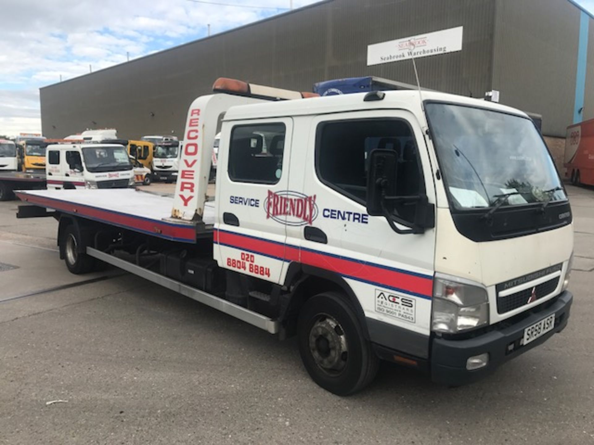 2008 Mitsubishi Fuso 7.5T crew cab tilt and slide breakdown vehicle complete with winch