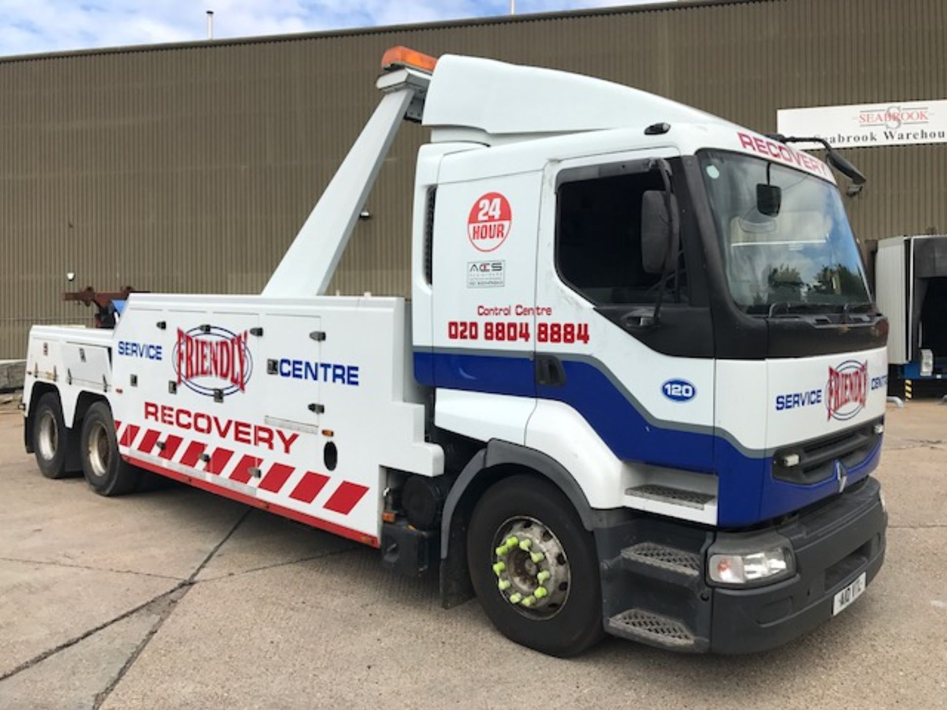 1997 Renault Premium 6/2 Tractor 26T sleeper cab breakdown recovery vehicle complete with Boniface