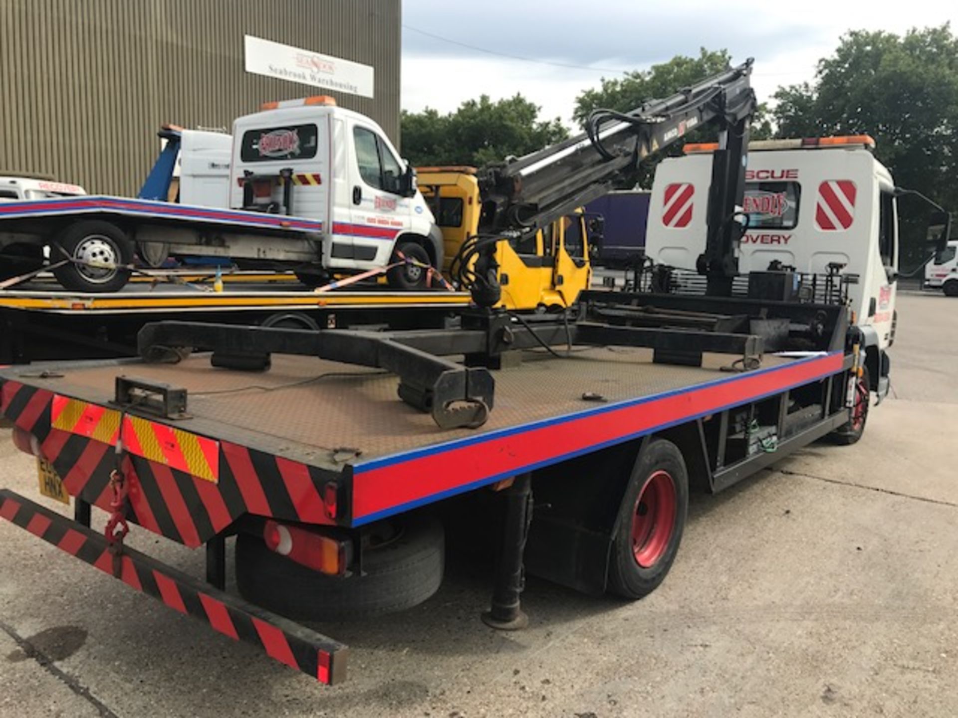 2003 DAF FA LF45.150 7.5T flat bed breakdown recovery vehicle with Amco veba hiab lift, winch and - Image 6 of 18