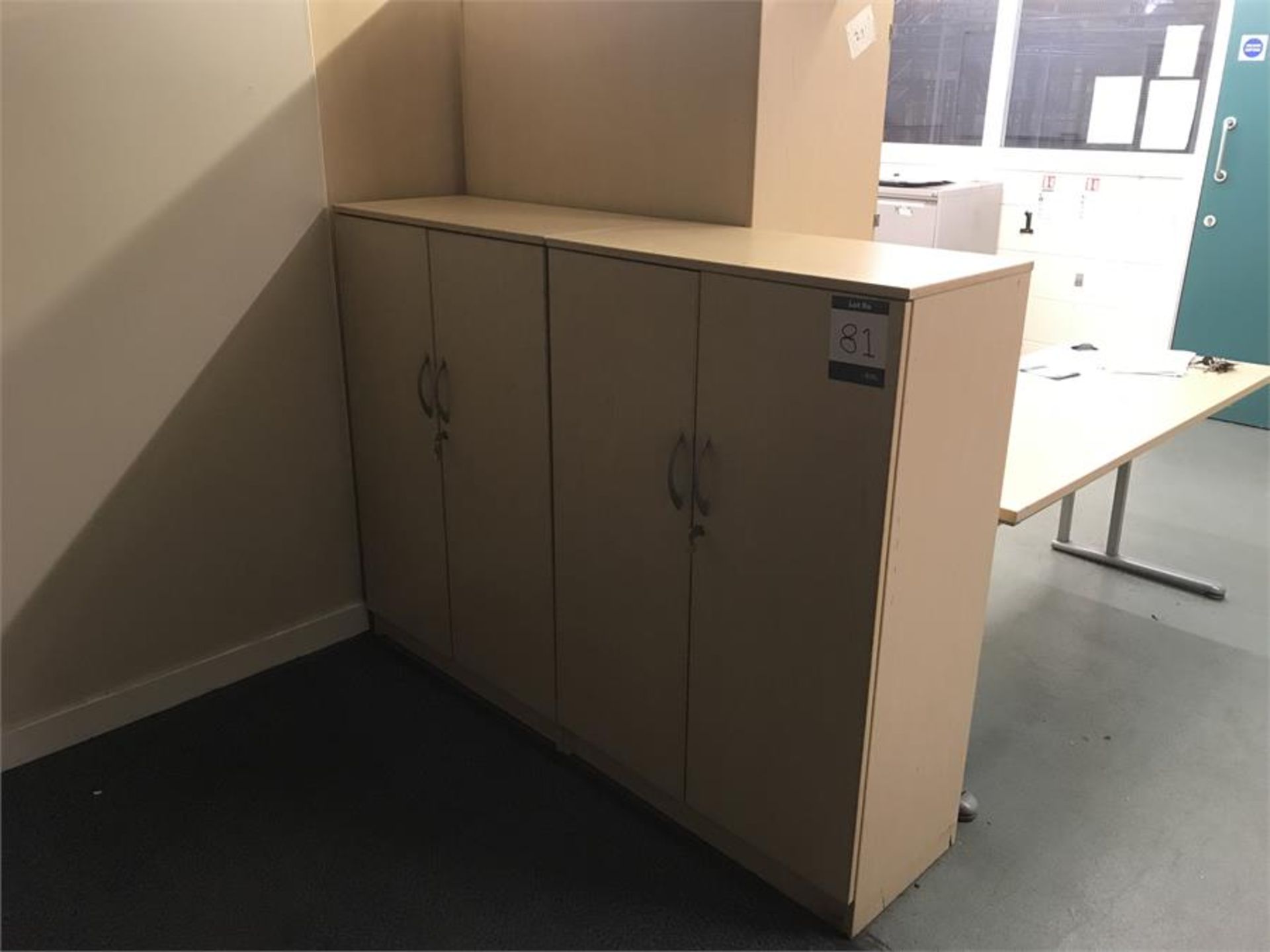 Contents of office to include: 6 double door stationary cupboards, double door tambour lateral - Image 2 of 3
