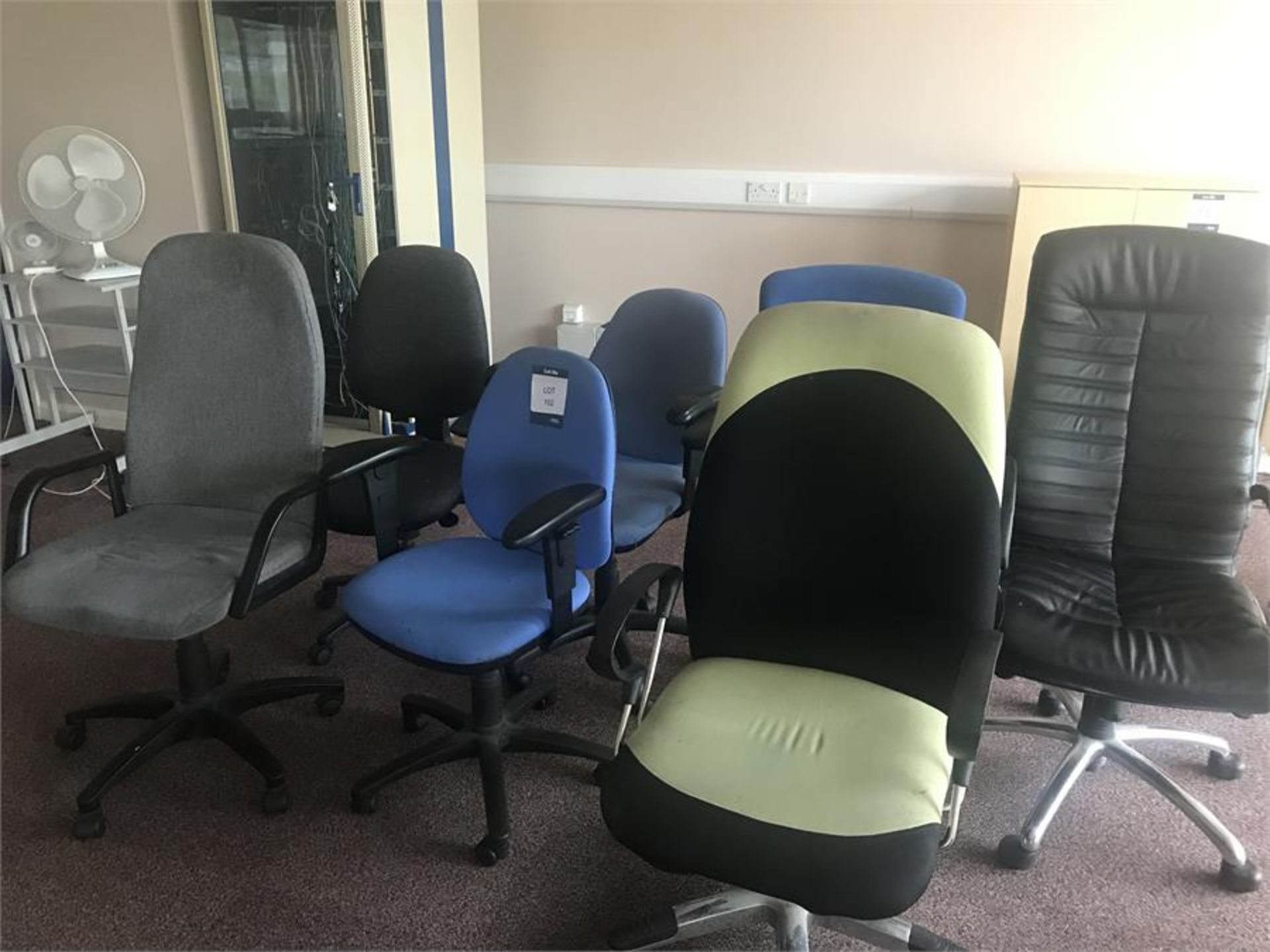 6 x high back operators' chairs