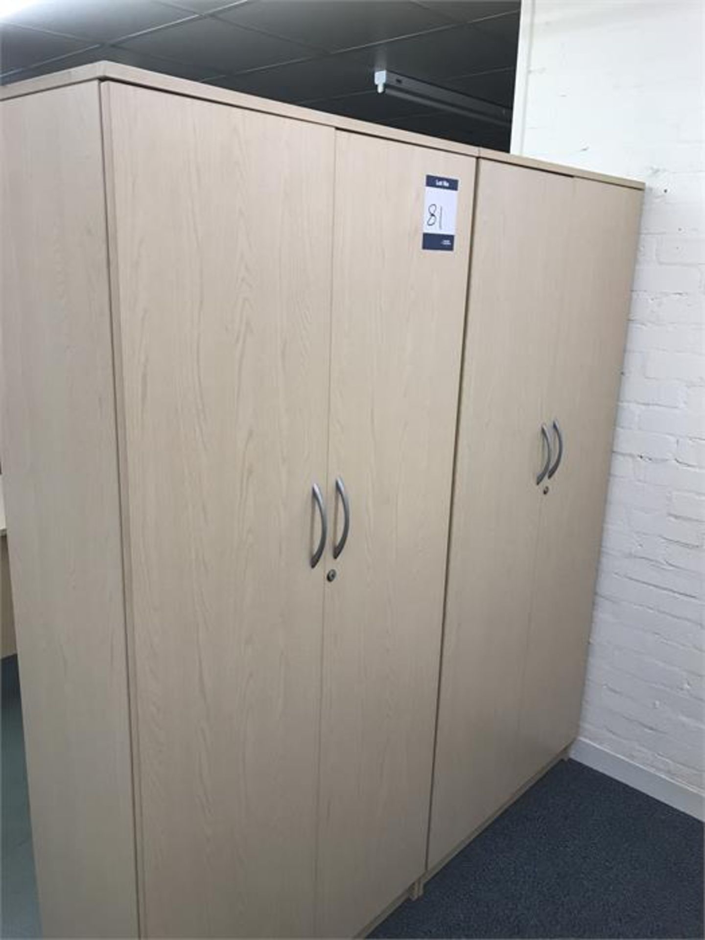 Contents of office to include: 6 double door stationary cupboards, double door tambour lateral - Image 3 of 3