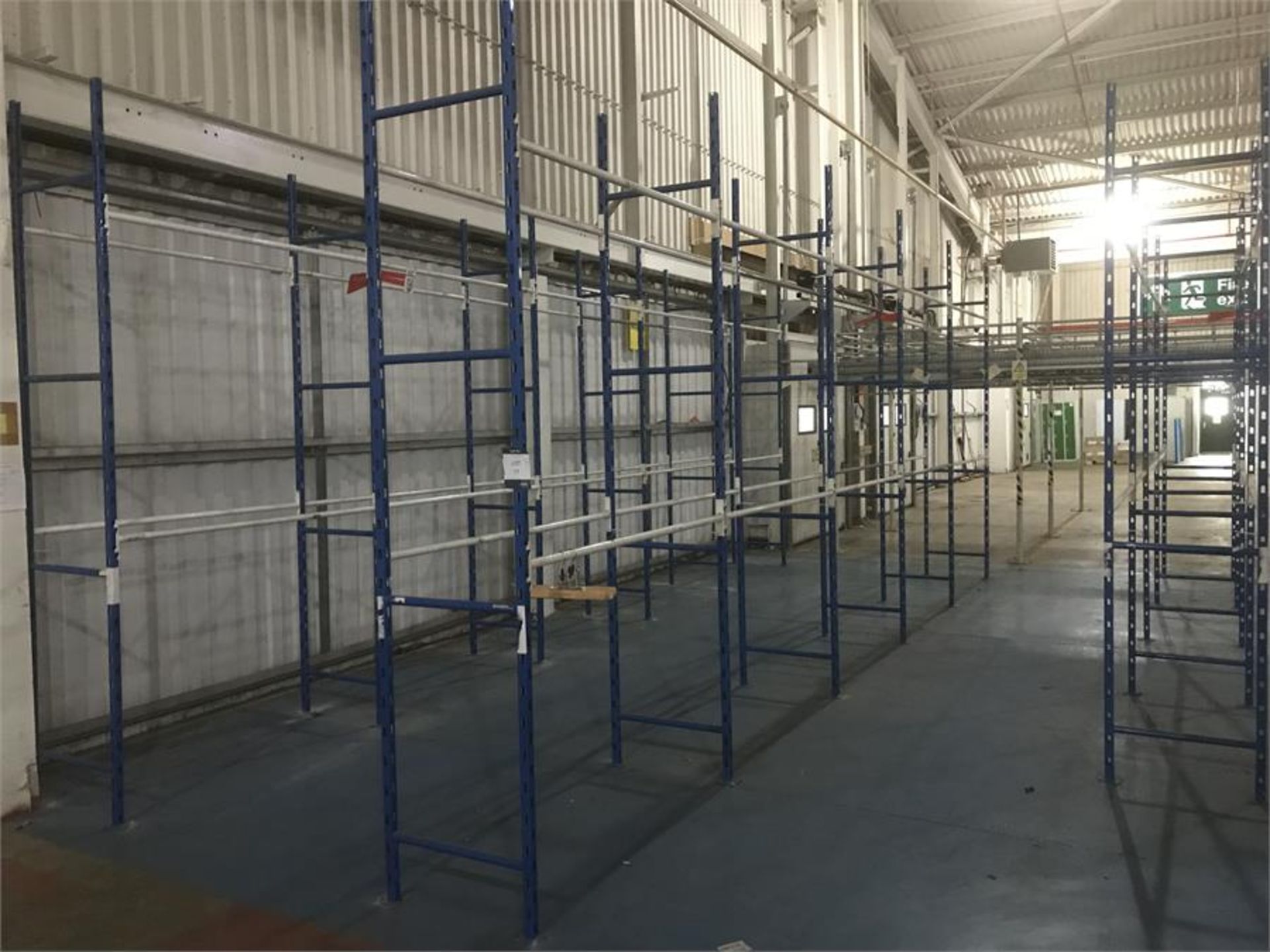 3 x runs clothes hanging rails, 31 bays x 37 end frames 3000 x 600mm and 132 x 500mm hanging rails