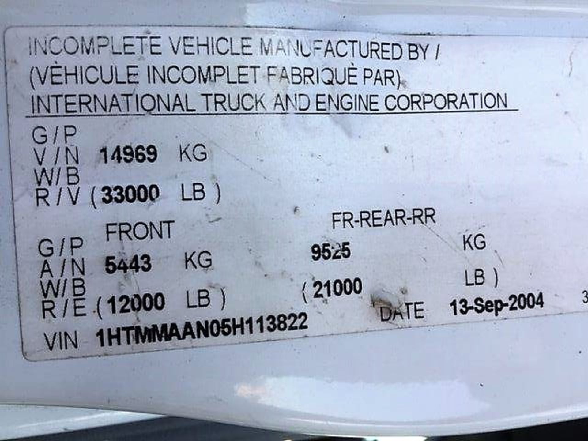 INTERNATIONAL 2005, 26', c/w electric taillgate (requires Quebec inspection) - Image 11 of 12