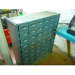 Steel Multi Drawer Storage Unit & Contents to Include: Electrical Fuses, Switches, Etc.
