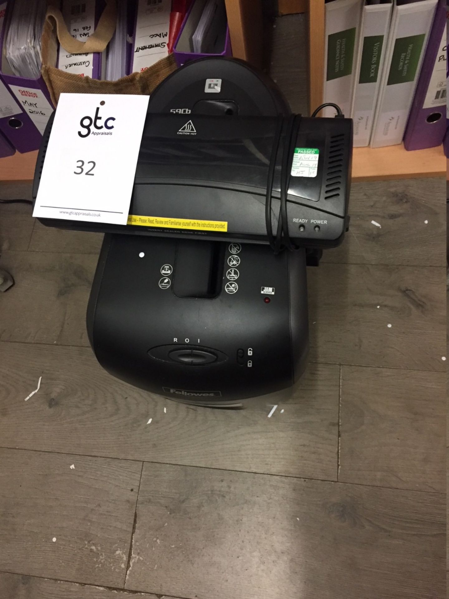 Fellowes 59CB Electric Document Shredder & A4 Laminator