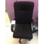 Black Cloth Upholstered Managers Swivel Chair