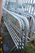 6 - steel crowd barriers