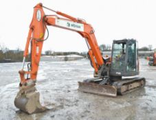 Hitachi ZX85 USB LC-3 8.5 tonne rubber tracked midi excavator Year: 2011 S/N: 82021 Recorded