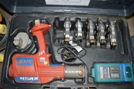 Ridgid cordless press tool kit c/w 2 batteries, charger, 5 jaws & carry case BEBPT128H