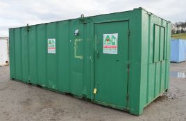 21 ft x 9 ft steel anti vandal site office unit c/w keys A449474