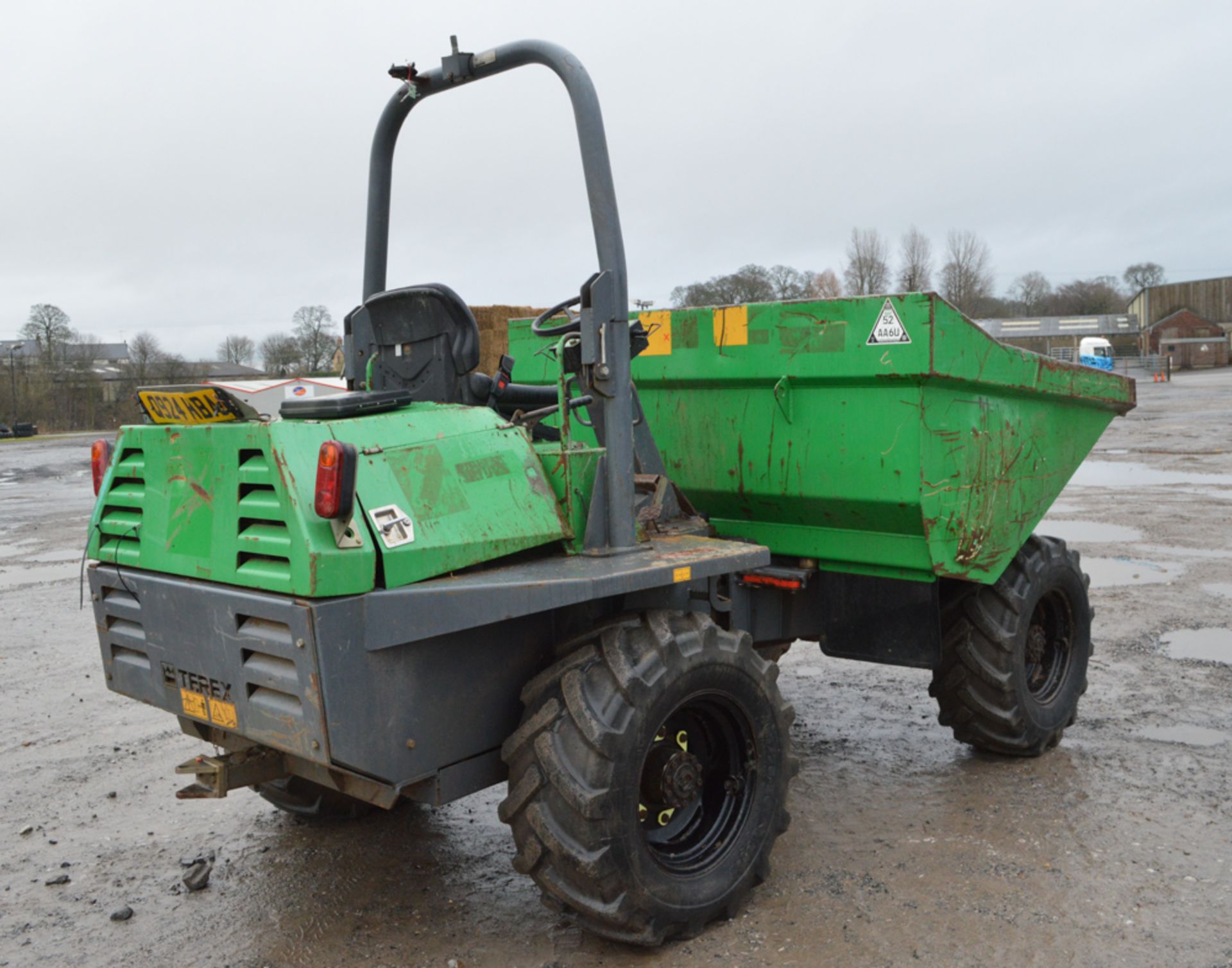 Benford Terex 6 tonne straight skip dumper Year: 2008 S/N: E804FW205 Recorded Hours: 1969 - Image 3 of 12