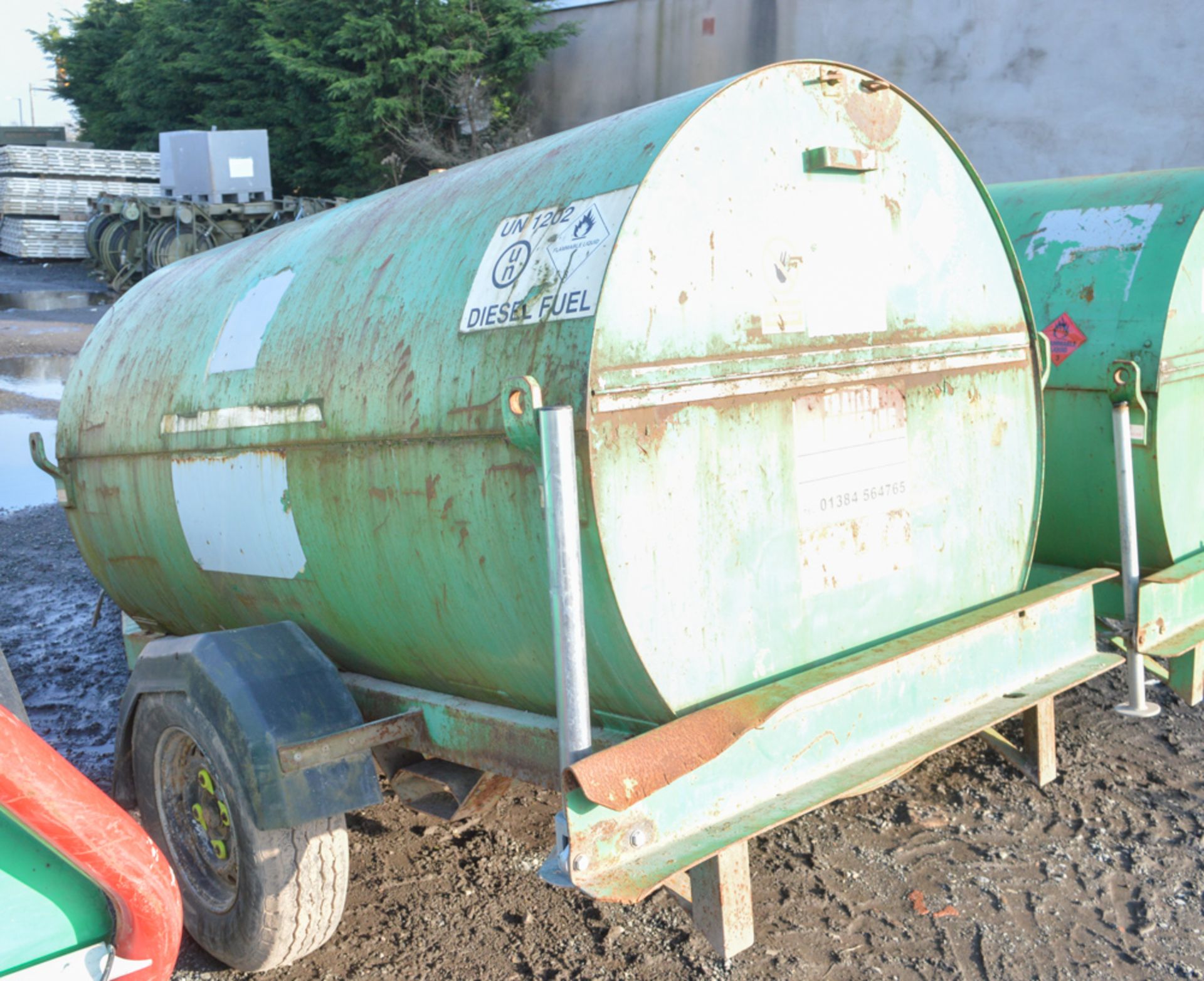 Trailer Engineering 250 gallon site tow bunded fuel bowser c/w petrol driven fuel pump, delivery - Image 2 of 3