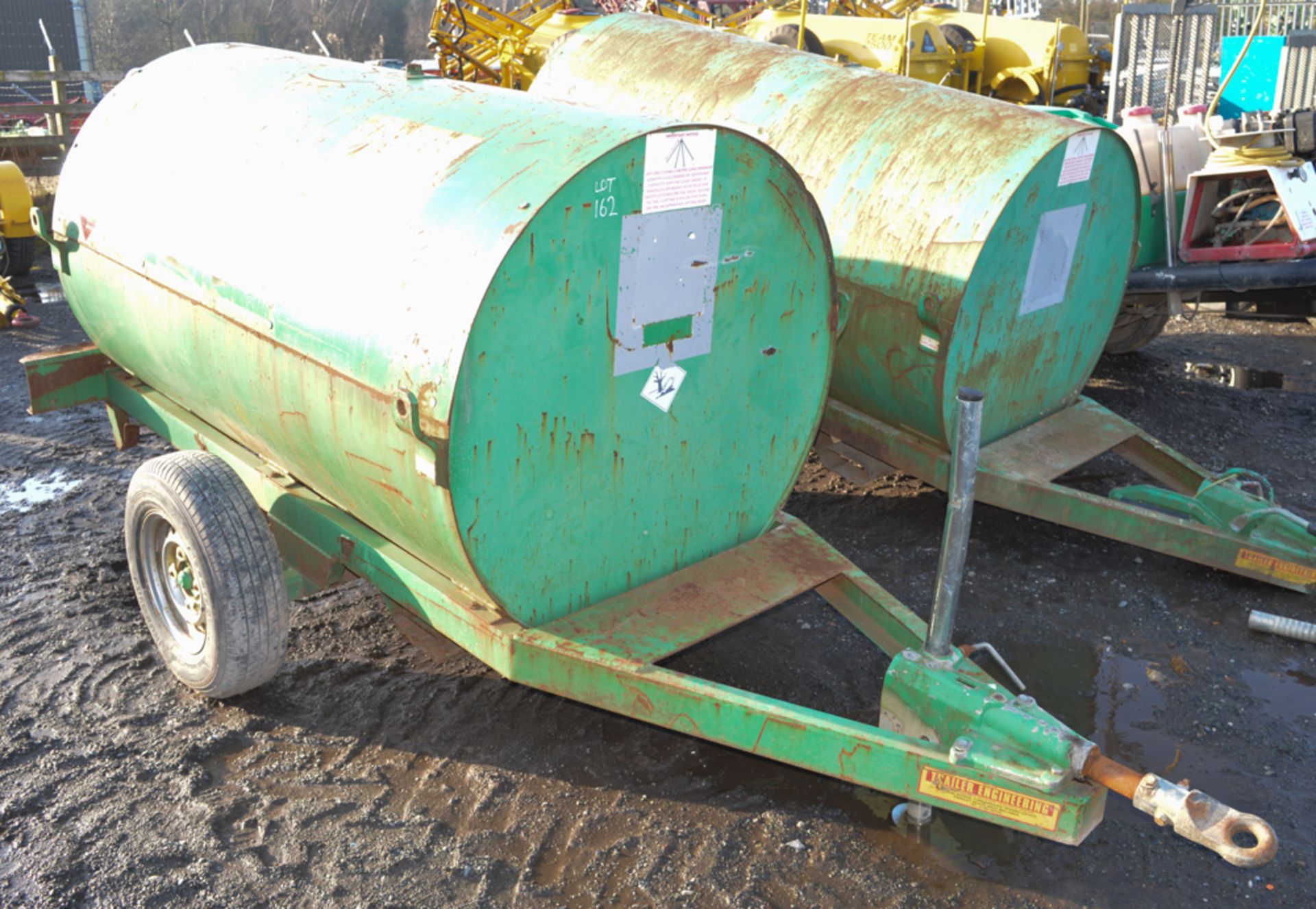 Trailer Engineering 250 gallon site tow bunded fuel bowser c/w petrol driven fuel pump, delivery