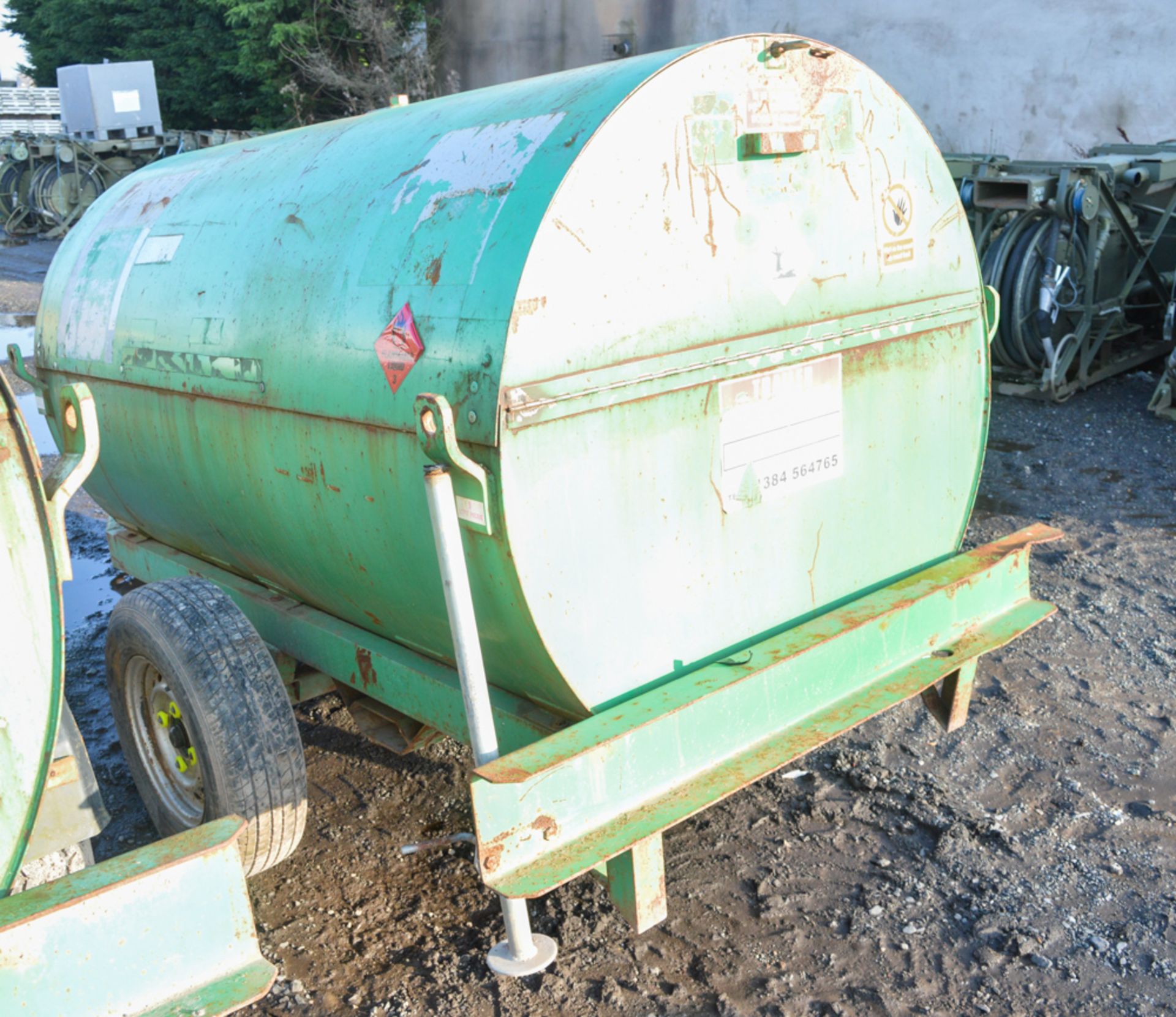 Trailer Engineering 250 gallon site tow bunded fuel bowser c/w petrol driven fuel pump, delivery - Image 2 of 3