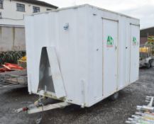 12 ft x 8 ft steel anti vandal mobile welfare unit comprising of: canteen area, drying room & toilet