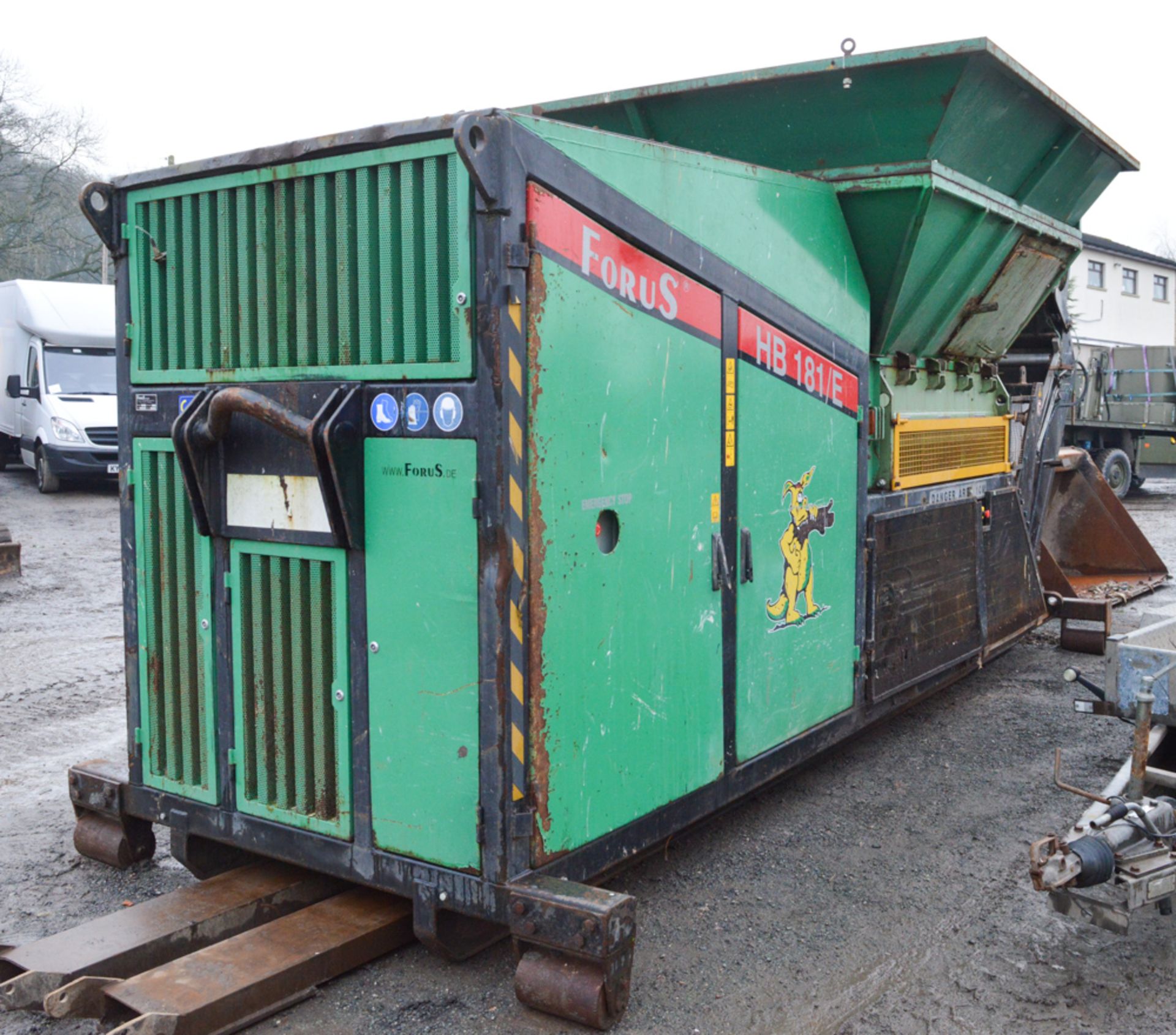 Forus HB181/E primary waste pre shredder Year: 2007 Up to 12 tonne per hour waste handling & mounted - Image 4 of 12