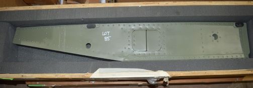 Lynx lower engine door port Approximately 1150mm x 200mm c/w wooden packing crate