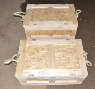 2 - Wooden packing crates Approximately 700mm x 440mm x 330mm