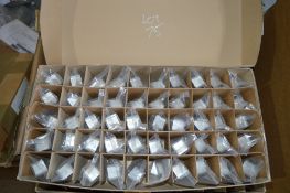 Box of approximately 50 Rolls Royce aircraft jet engine turbine blades as lotted