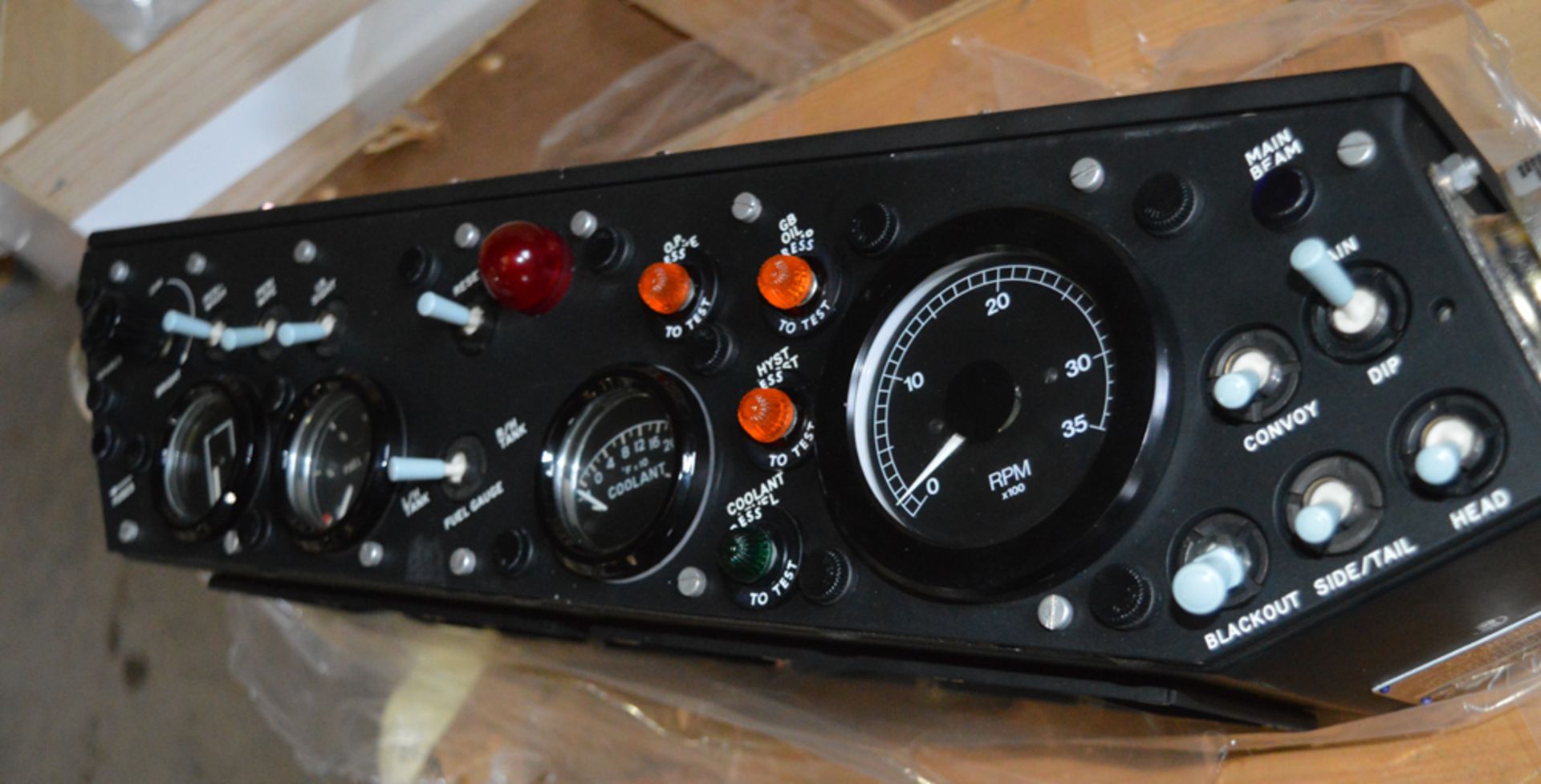 CVRT Driver instrument panel c/w wooden packing crate - Image 2 of 3