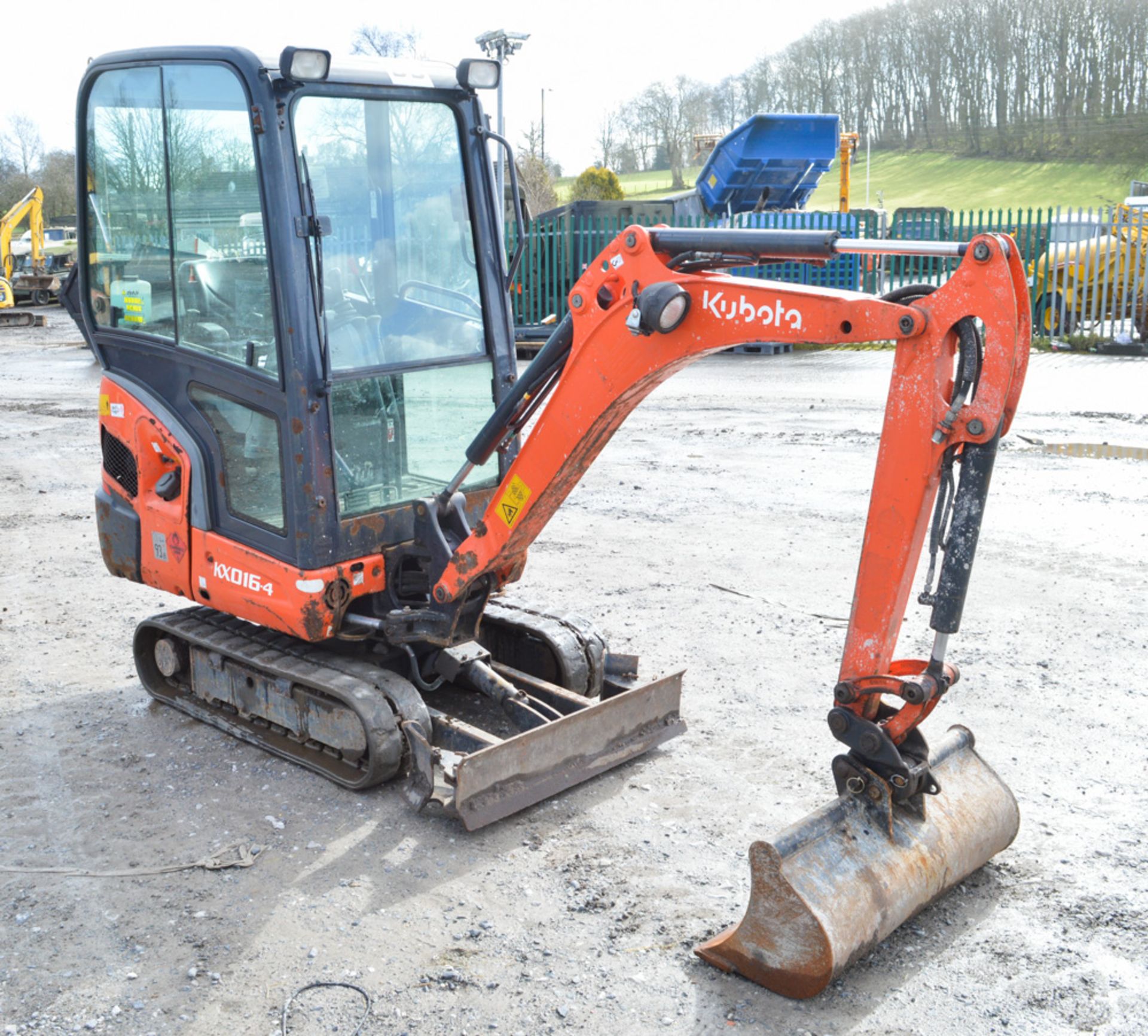 Kubota KX016.4 1.5 tonne rubber tracked mini excavator Year: 2011 S/N: 55345 Recorded Hours: 1665 - Image 4 of 12