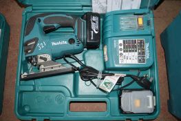 Makita 18v cordless jigsaw c/w 2 batteries, charger & carry case A626888