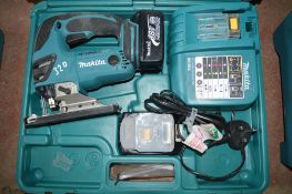 Makita 18v cordless jigsaw c/w 2 batteries, charger & carry case A628421