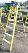 6 tread fibre glass step ladder 0110-859