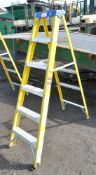 6 tread fibre glass step ladder 0111-035