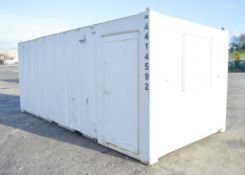 21 ft x 9 ft steel anti-vandal site office unit c/w keys A414592