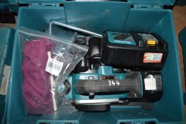 Makita 18v cordless planer c/w 2 batteries, charger & carry case A628444