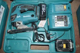 Makita 18v cordless jigsaw c/w 2 batteries, charger & carry case A605541