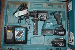 Makita 18v cordless hammer drill c/w 2 batteries, charger & carry case A628469