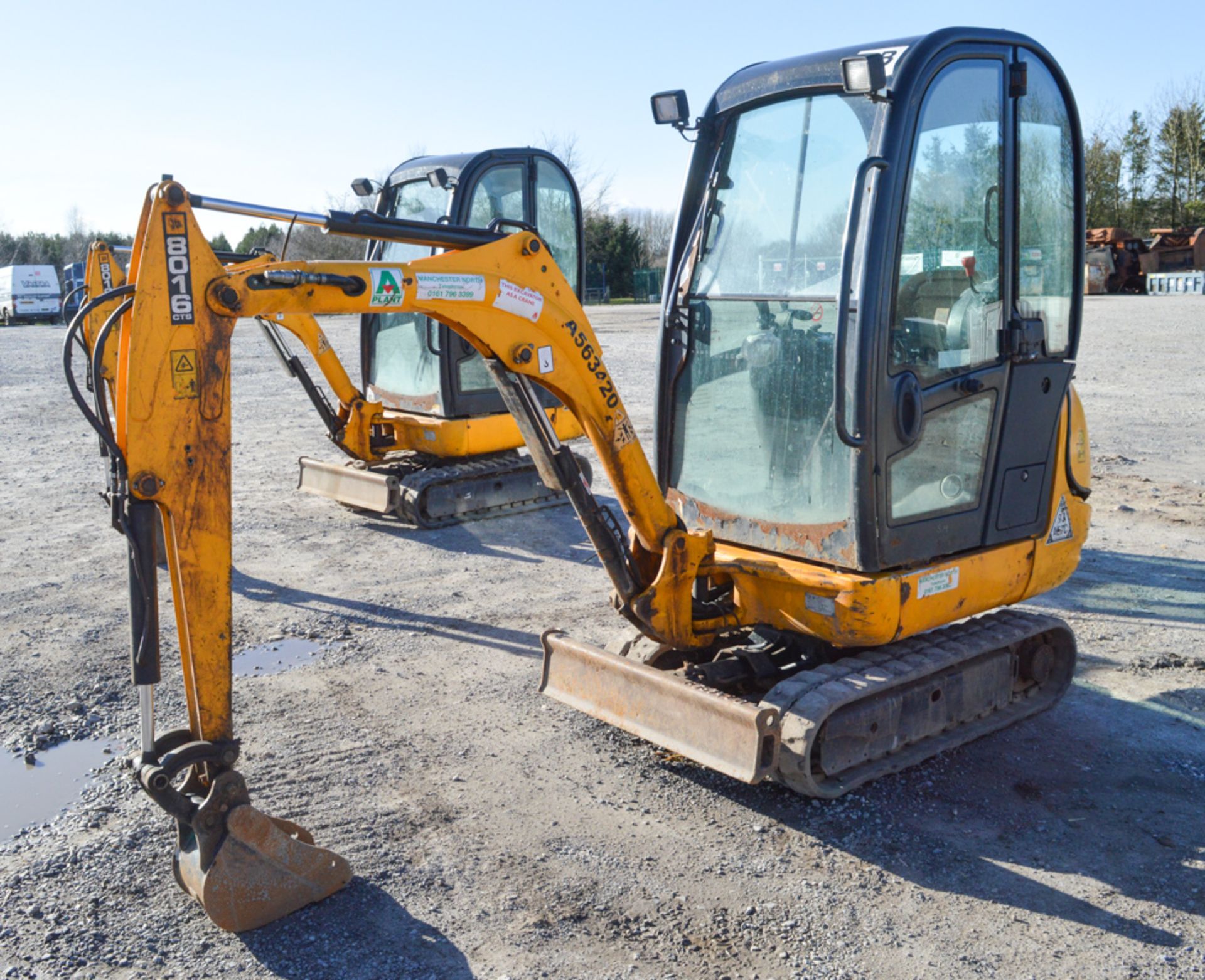 JCB 801.6 CTS 1.5 tonne rubber tracked mini excavator Year: 2011 S/N: 703925 Recorded Hours: 1680