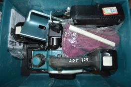 Makita 18v cordless planer c/w 2 batteries, charger & carry case A636357