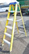 6 tread fibre glass step ladder 0110-950