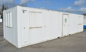 32 ft x 10 ft steel anti-vandal site office unit c/w keys A326159