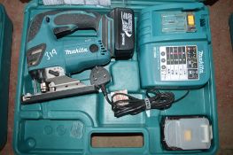 Makita 18v cordless jigsaw c/w 2 batteries, charger & carry case A617498