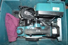 Makita 18v cordless planer c/w 2 batteries, charger & carry case A614738