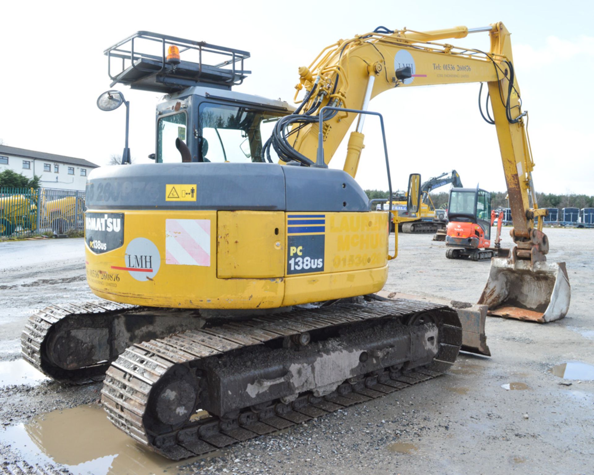 Komatsu PC138US 13 tonne steel tracked excavator Year: 2006 S/N: 6099 Recorded Hours: 5510 piped, - Image 3 of 11